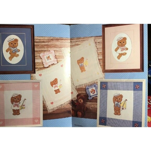 Cross Stitch Designs By Gloria & Pat Bears Ahoy Patterns Book 30 Afghan Summer - Picture 2 of 4